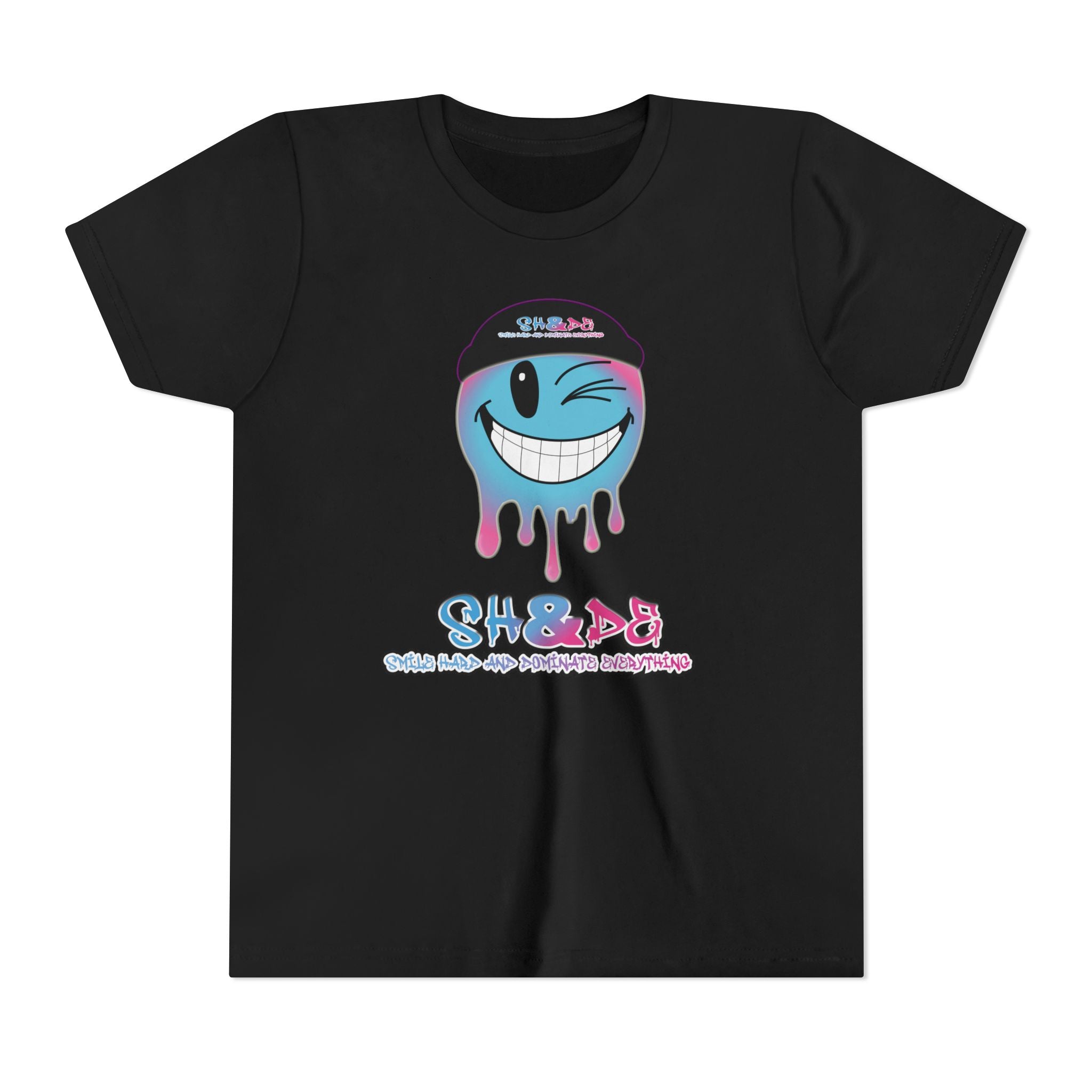 【CPGN STUDIO】Smile Life Embroidery Short Sleeve T-shirt Men's Smile Face Short Sleeve Tee | Shop Life is Good