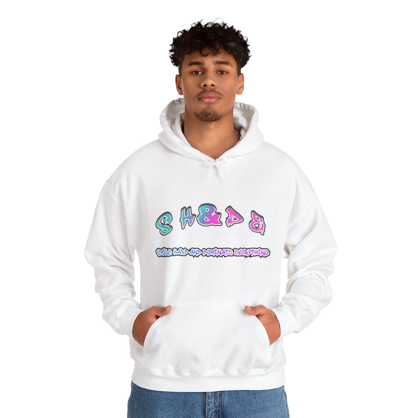 Unisex Smile Hard Hooded Sweatshirt